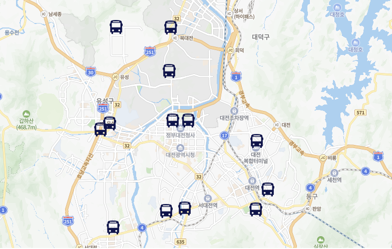 파일:대전시 시외-고속버스 분포도.png