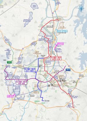 대전시_도시철도망 계획도